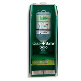 Zamykana stacja do płukania oczu Plum QuickSafe Solo Eye Wash 500ml + Quick Fix Water resistant