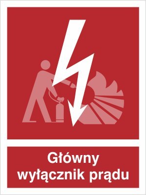 GŁÓWNY WYŁĄCZNIK PRĄDU - folia fotoluminescencyjna