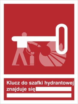 KLUCZ DO SZAFKI HYDRANTOWEJ ZNAJDUJE SIĘ ...