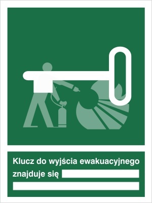 KLUCZ DO WYJŚCIA EWAKUACYJNEGO ZNAJDUJE SIĘ ... - płyta fotoluminescencyjna KLUCZ DO WYJŚCIA EWAKUACYJNEGO ZNAJDUJE SIĘ ... - płyta fotoluminescencyjna