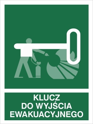 KLUCZ DO WYJŚCIA EWAKUACYJNEGO - płyta fotoluminescencyjna KLUCZ DO WYJŚCIA EWAKUACYJNEGO - płyta fotoluminescencyjna