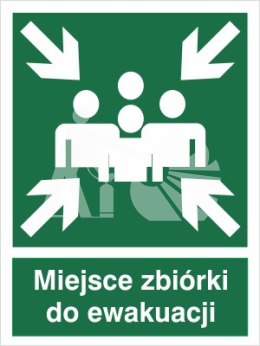 MIEJSCE ZBIÓRKI DO EWAKUACJI - płyta sztywna