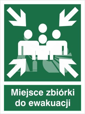 MIEJSCE ZBIÓRKI DO EWAKUACJI - płyta sztywna