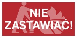 NIE ZASTAWIAĆ! - płyta sztywna