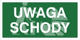 UWAGA SCHODY - płyta fotoluminescencyjna