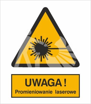 OSTRZEŻENIE PRZED PROMIENIAMI LASEROWYMI - folia samoprzylepna