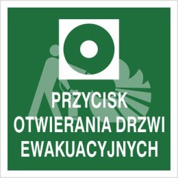 PRZYCISK OTWIERANIA DRZWI EWAKUACYJNYCH - folia fotoluminescencyjna