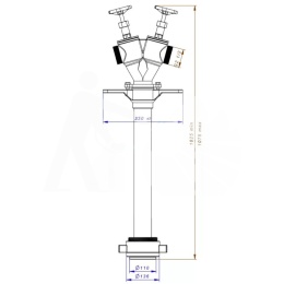 Stojak hydrantowy DN 100 2x75