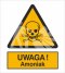 UWAGA! AMONIAK - folia samoprzylepna