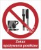 ZAKAZ SPOŻYWANIA POSIŁKÓW - folia samoprzylepna