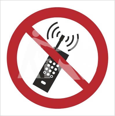 ZAKAZ UŻYWANIA TELEFONÓW KOMÓRKOWYCH - płyta sztywna ZAKAZ UŻYWANIA TELEFONÓW KOMÓRKOWYCH - płyta sztywna
