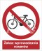 ZAKAZ WPROWADZANIA ROWERÓW - folia samoprzylepna