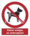 ZAKAZ WSTĘPU ZE ZWIERZĘTAMI - folia samoprzylepna