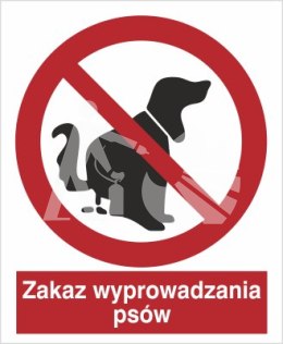 ZAKAZ WYPROWADZANIA PSÓW - folia samoprzylepna
