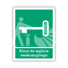 KLUCZ DO WYJŚCIA EWAKUACYJNEGO - płyta sztywna