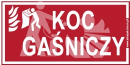 KOC GAŚNICZY - naklejka na szafkę