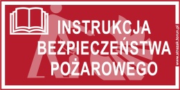 INSTRUKCJA BEZPIECZEŃSTWA POŻAROWEGO - naklejka na szafkę