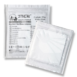 Kompres gazowy jałowy 10cm x 10cm (2szt)