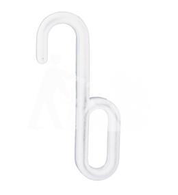Łącznik-haczyk do łańcucha (biały)