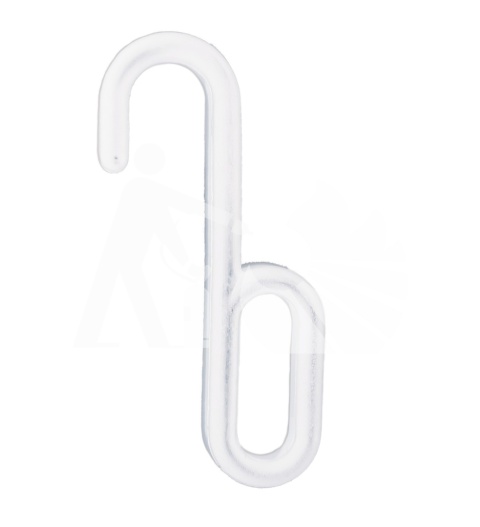 Łącznik-haczyk do łańcucha (biały)