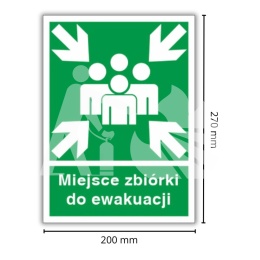 MIEJSCE ZBIÓRKI DO EWAKUACJI - płyta sztywna