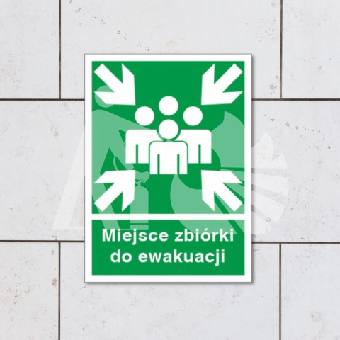 MIEJSCE ZBIÓRKI DO EWAKUACJI - płyta sztywna