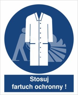 NAKAZ STOSOWANIA FARTUCHA OCHRONNEGO - folia samoprzylepna