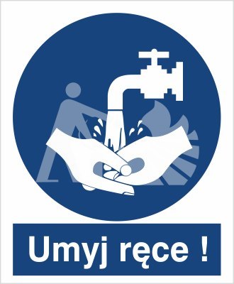 NAKAZ UMYCIA RĄK - folia samoprzylepna NAKAZ UMYCIA RĄK - folia samoprzylepna