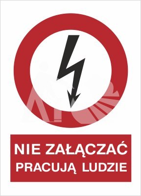 NIE ZAŁĄCZAĆ PRACUJĄ LUDZIE - folia magnetyczna NIE ZAŁĄCZAĆ PRACUJĄ LUDZIE - folia magnetyczna