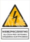 NIEBEZPIECZEŃSTWO DLA ŻYCIA PRZY DOTYKANIU URZĄDZENIA ELEKTRYCZNEGO - folia samoprzylepna