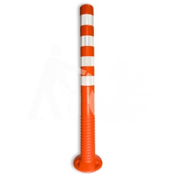 Słupek T-Flex, czerwony z odblaskiem h-100cm