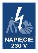 NAPIĘCIE 230V - folia samoprzylepna