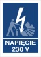 NAPIĘCIE 230V - folia samoprzylepna