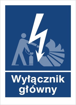 WYŁĄCZNIK GŁÓWNY - folia samoprzylepna WYŁĄCZNIK GŁÓWNY - folia samoprzylepna