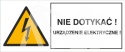 NIE DOTYKAĆ! URZĄDZENIE ELEKTRYCZNE! - folia samoprzylepna