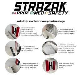 Znak 3D Miejsce Zbiórki do Ewakuacji 35x51cm