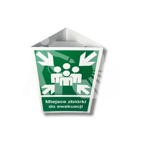 Znak 3D Miejsce Zbiórki do Ewakuacji 35x51cm