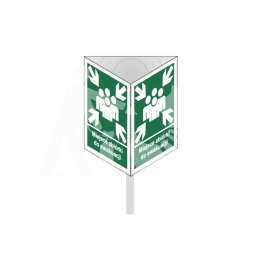 Znak 3D Miejsce Zbiórki do Ewakuacji 50x65cm