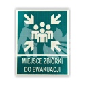 Znak drogowy MIEJSCE ZBIÓRKI DO EWAKUACJI odblaskowy 40x50 cm