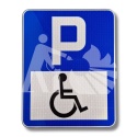 Znak drogowy PARKING DLA NIEPEŁNOSPRAWNYCH odblaskowy 40x50 cm